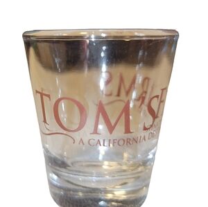 Vintage Tom's Farms California Destination Souvenir Shot Glass Collectible